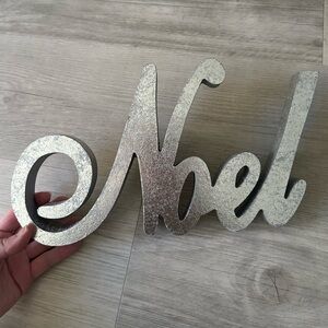 Silver Noel Decorative Sign